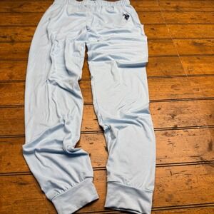 US Polo Assn Womens‎ Light Blue Jogger Sweatpants Lounge Pants Size Small